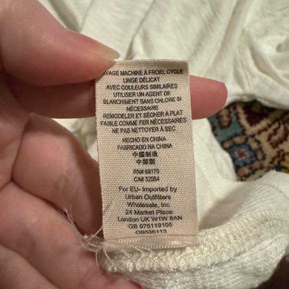 Free Peoplele Turtleneck Long Sleeve Sweater Raw Hem Split White Small Cream - Picture 10 of 13